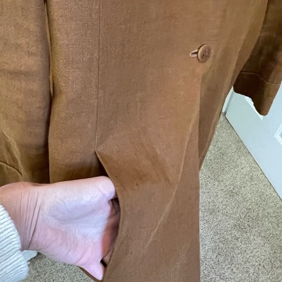 Jones New York LINEN Vintage Made in USA Collarless Blazer Women Size 4 - Picture 7 of 8